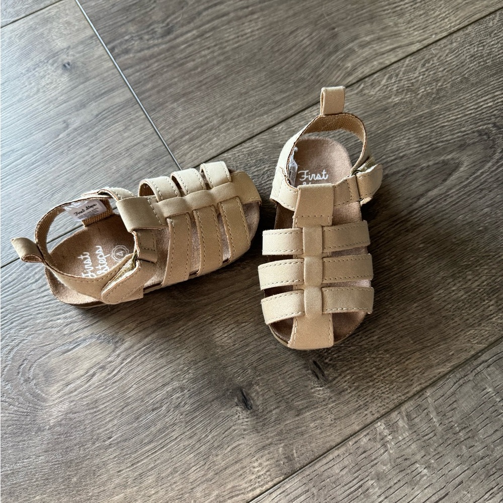 Tan Kids Sandals